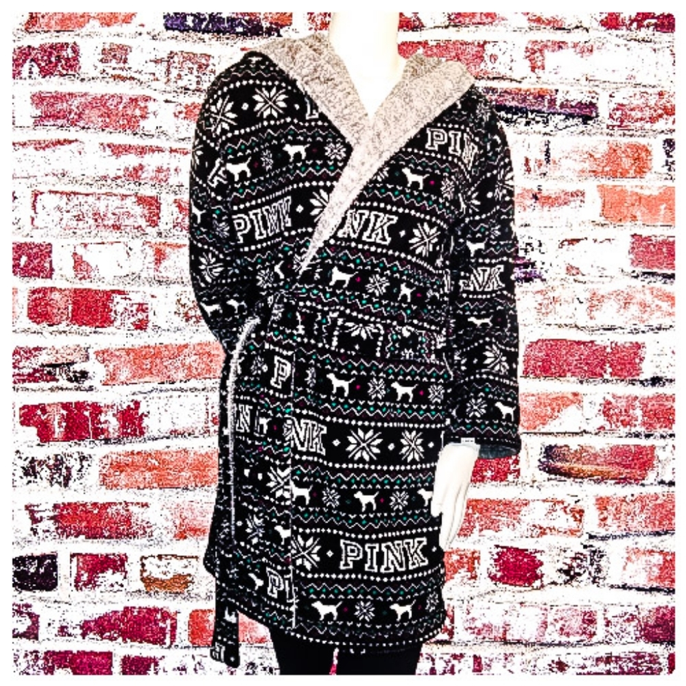 PINK Victoria's Secret Plush Robe with Hood